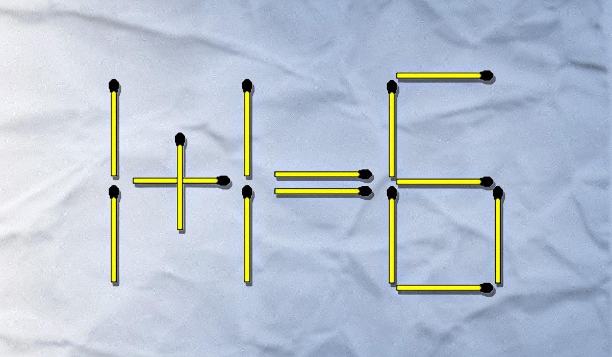 Eén lucifer moet worden weggegooid en de andere herschikt: een moeilijke IQ-test