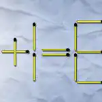 Eén lucifer moet worden weggegooid en de andere herschikt: een